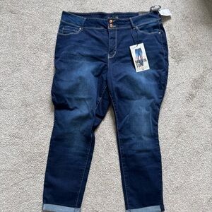 Royalty For Me 2-Button Ankle Cuff Jeans